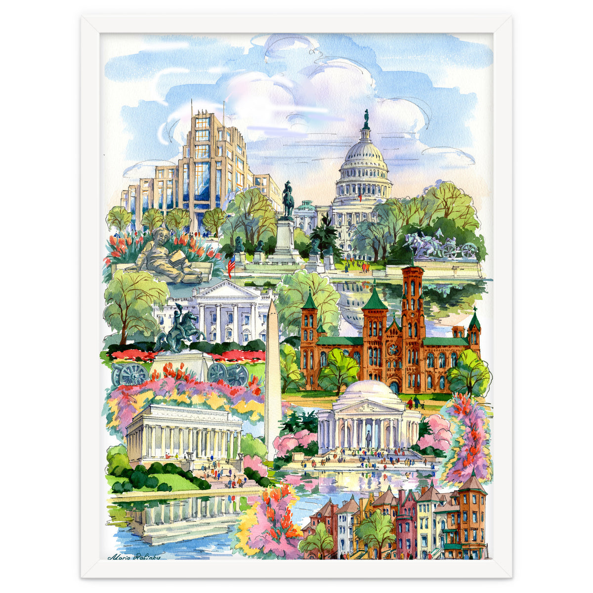 Washington District of Columbia Illustration