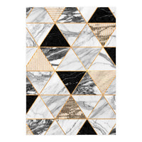 Marble Triangles 2 - Black and White (Print Only)