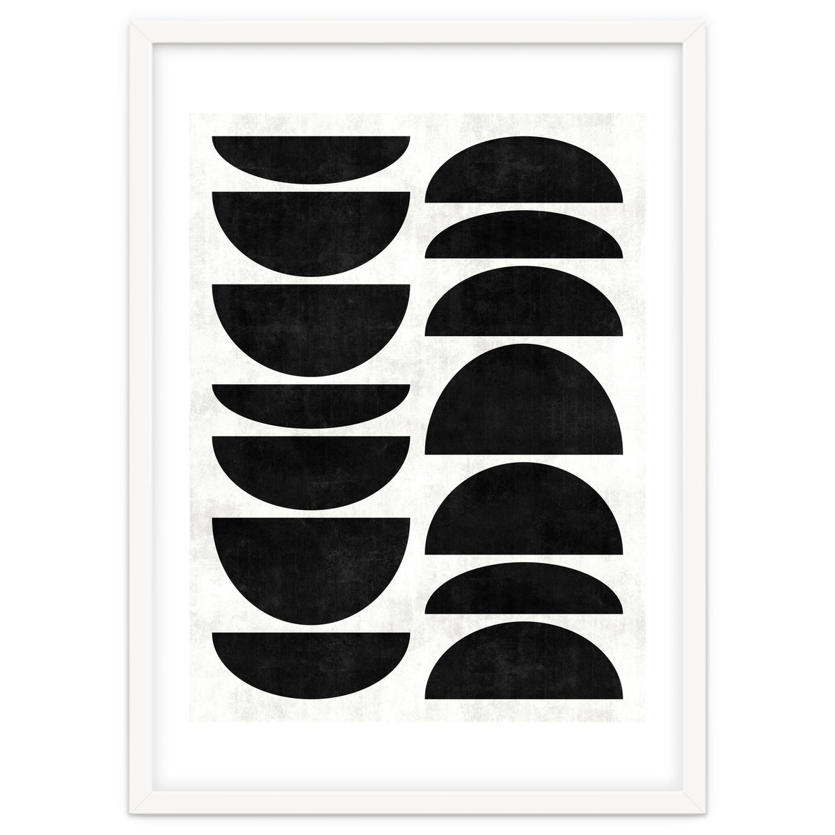 Mid-Century Modern Pattern No.9 - Black and White Concrete