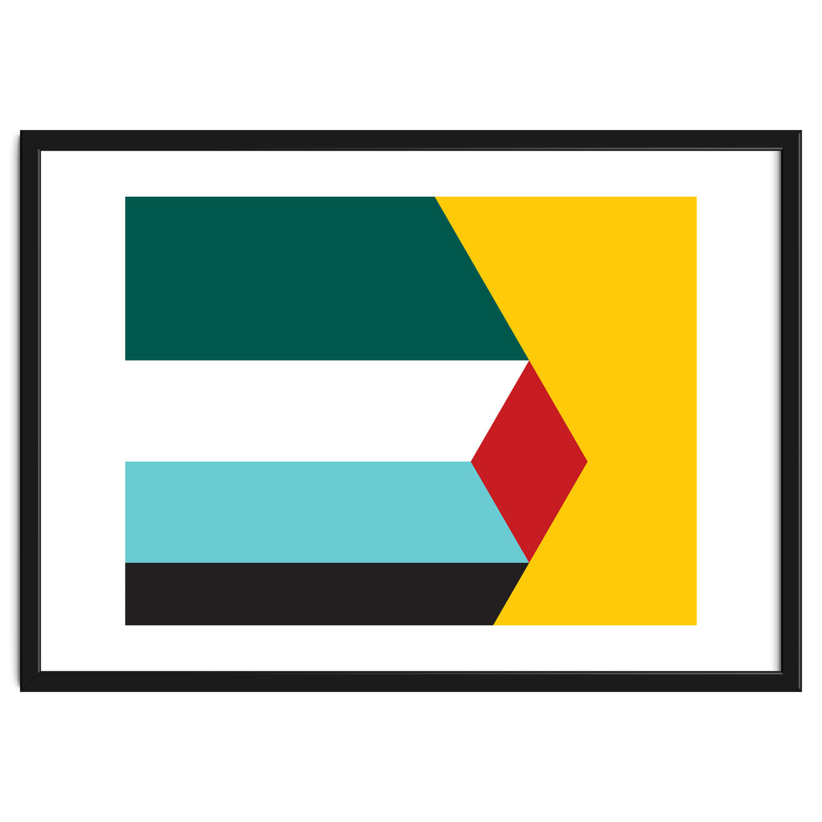 Geometric Shapes No. 43 - yellow & green