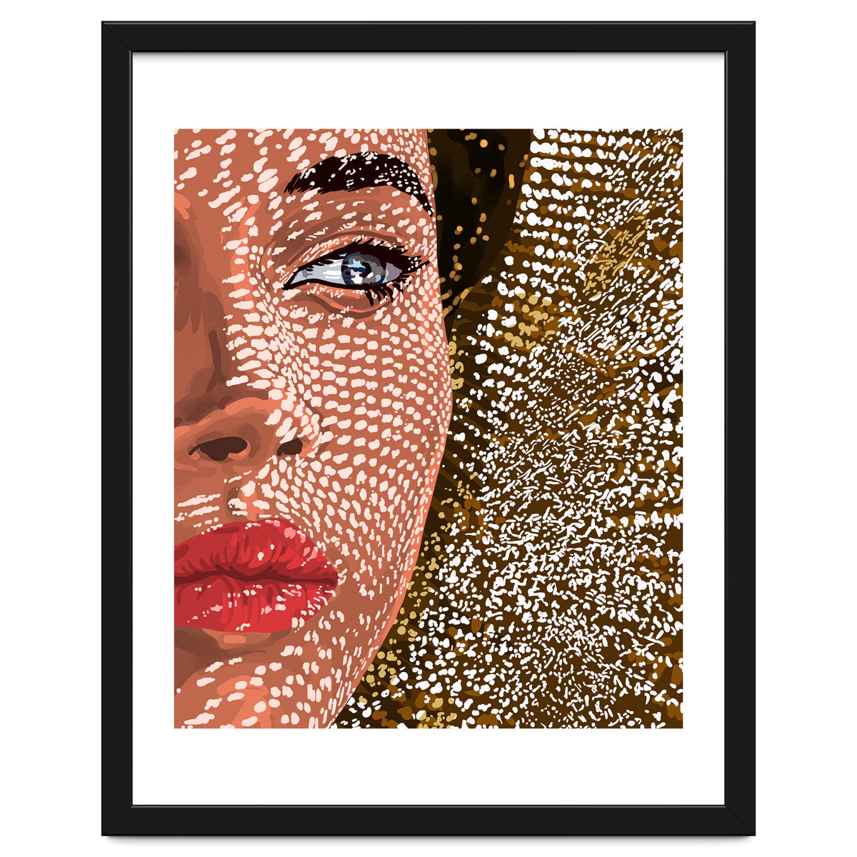 Under The Jute Hat, Bohemian Woman Fashion Painting