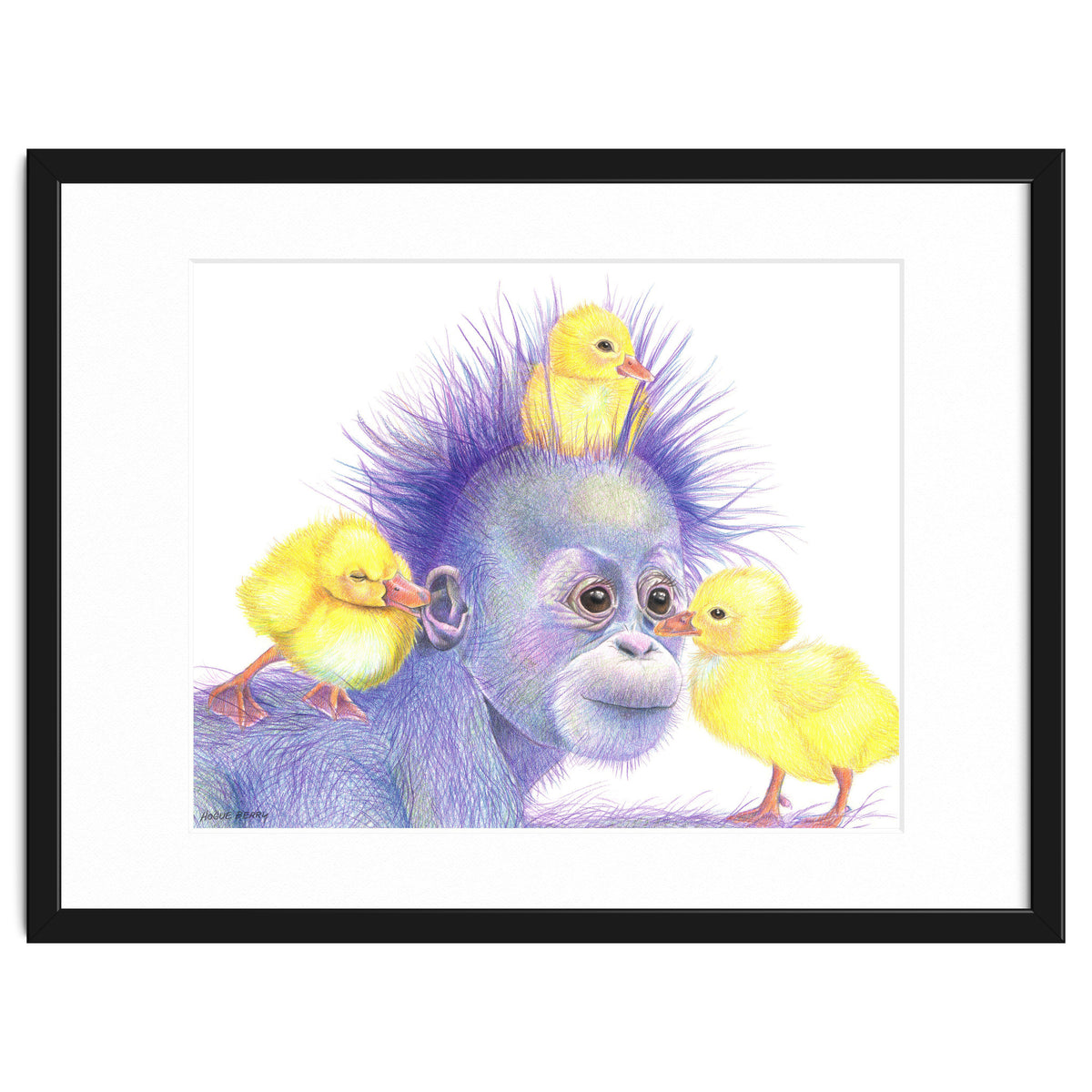 Purple Orangutan and Ducks