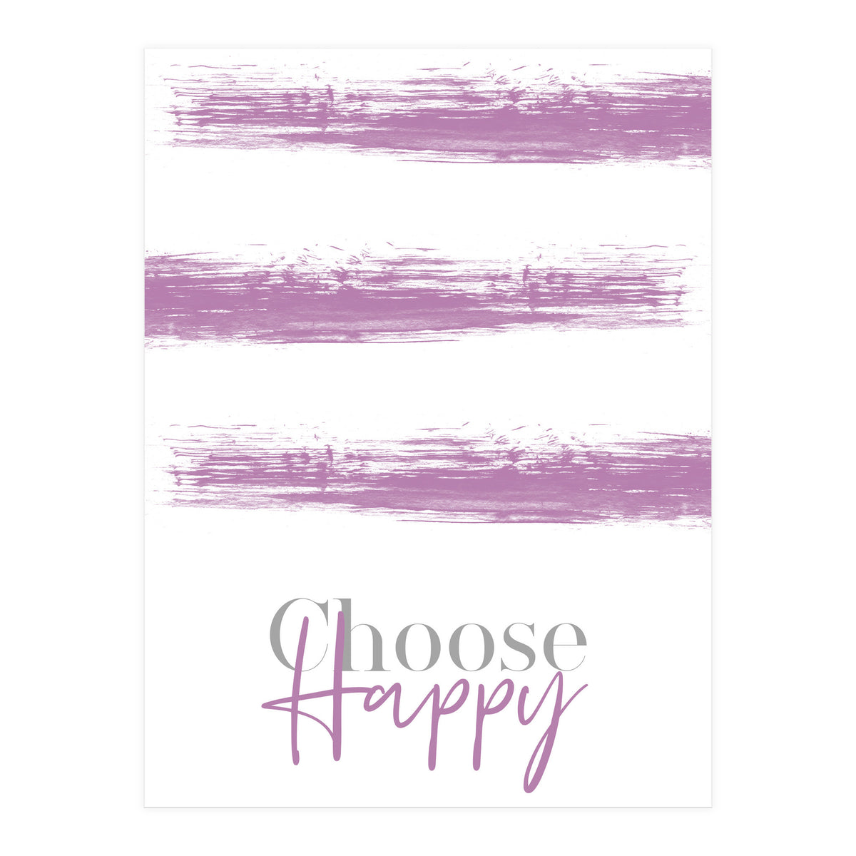 Text Art CHOOSE HAPPY | pink (Print Only)