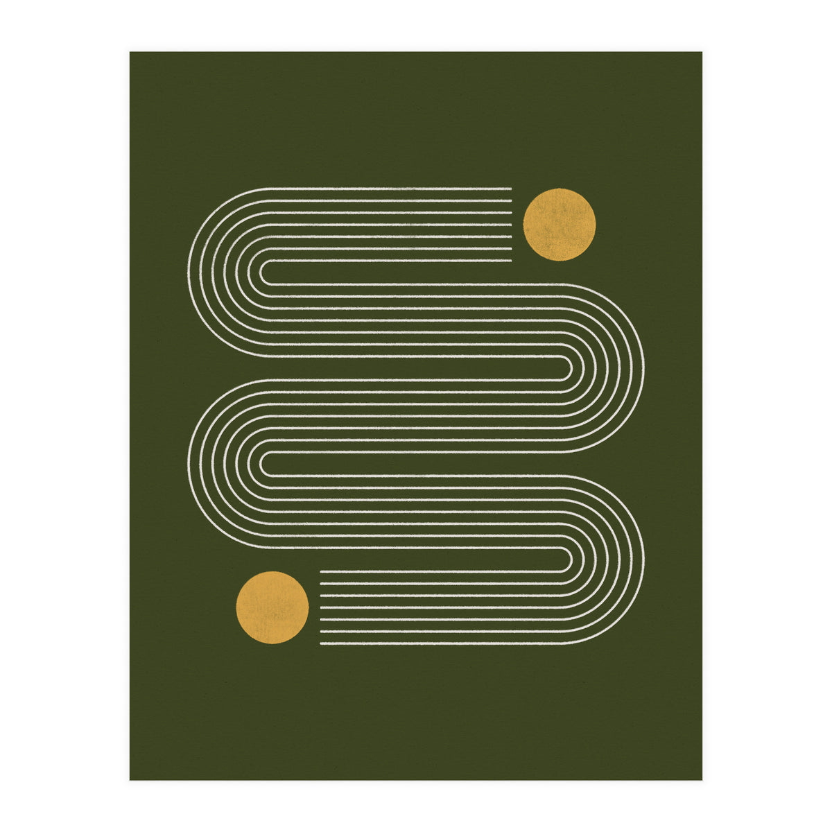 Mid-Century Modern No.25 - Woodblock Print (Print Only)