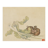 Wang Chengyu ~flowers, Vegetables, Pomegranates, Onions, Chinese Cabbage, Vegetables (Print Only) thumbnail