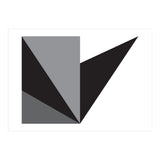 Geometric Shapes No. 76 - black, white & grey (Print Only) thumbnail