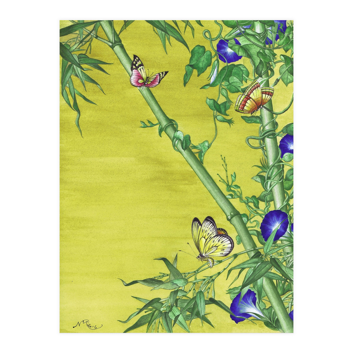Butterflies & Bamboo (Print Only)