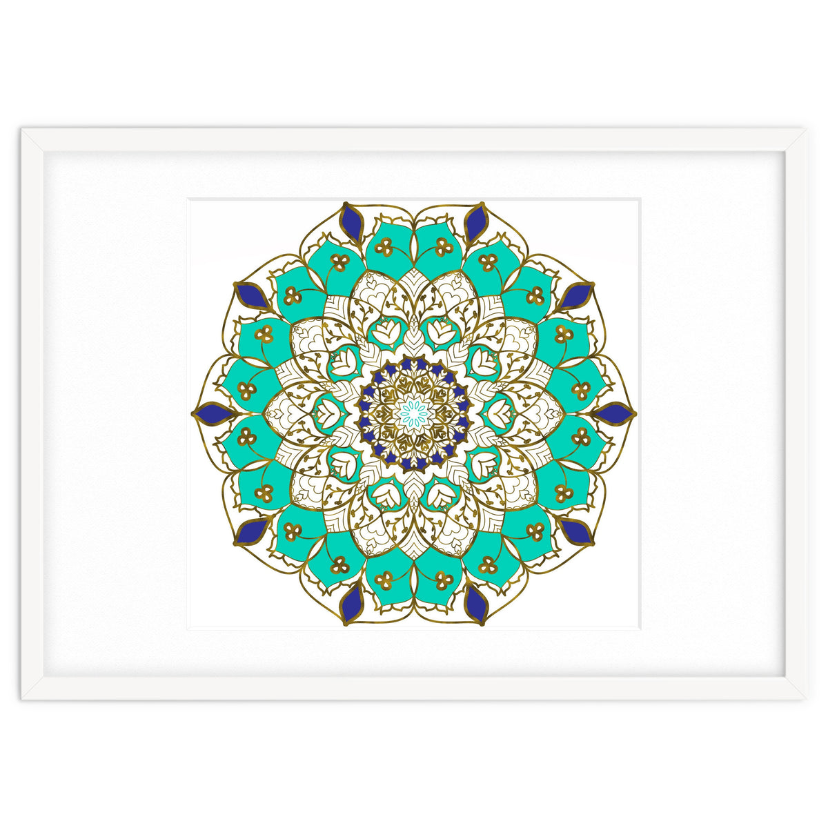 Blue and Gold Mandala