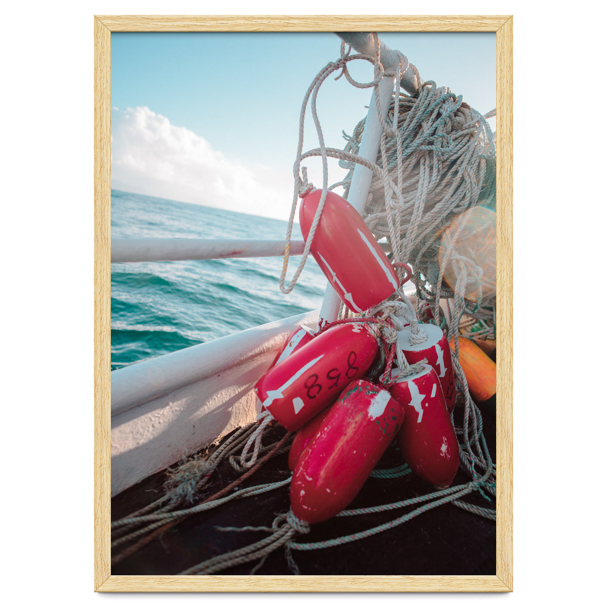 Buoys on a fishing boat