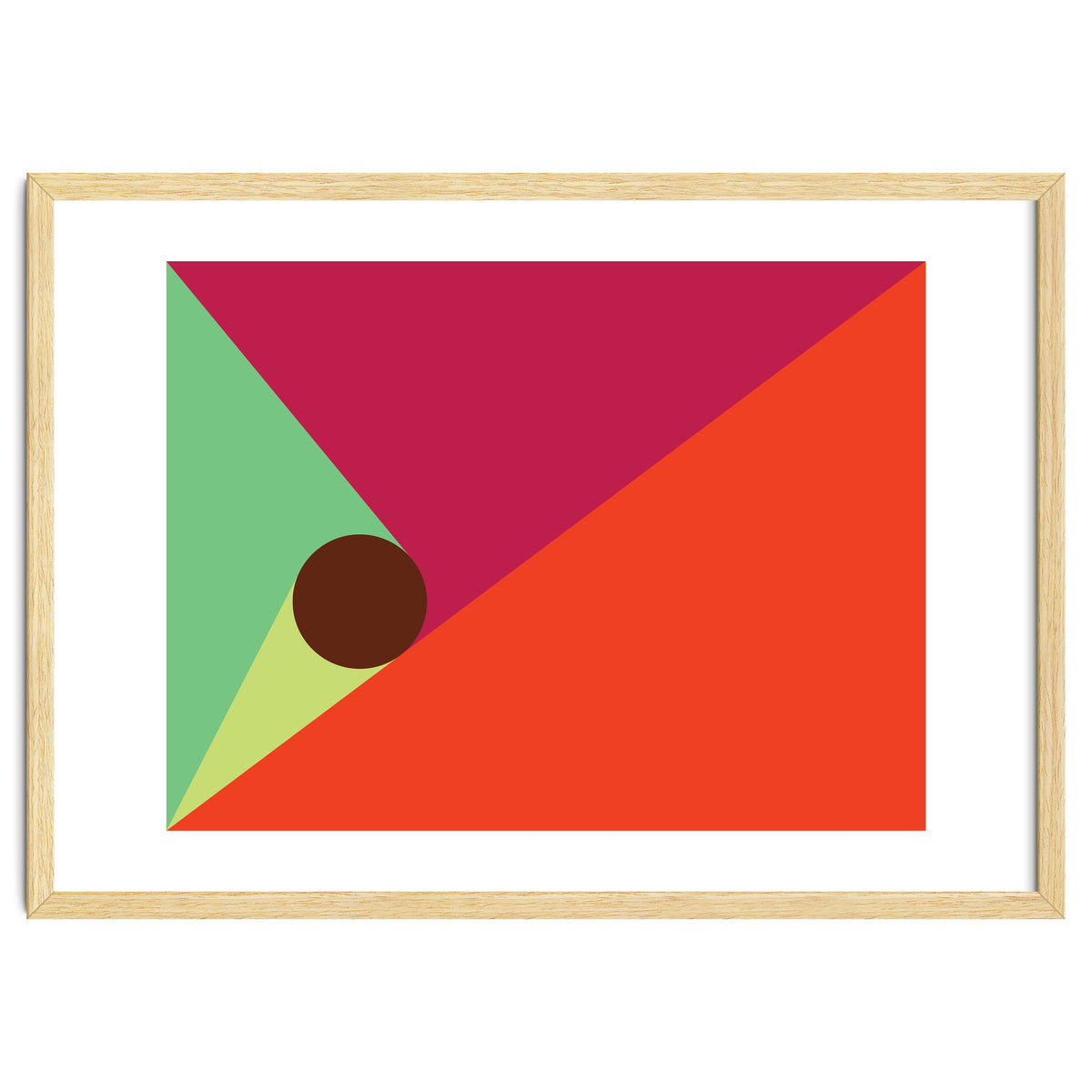 Geometric Shapes No. 25 - orange, mint & purple