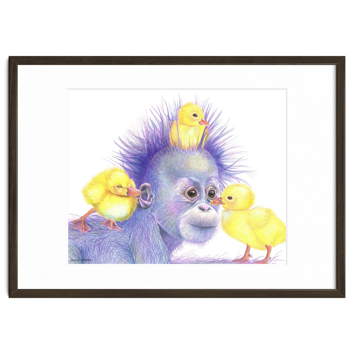 Purple Orangutan and Ducks