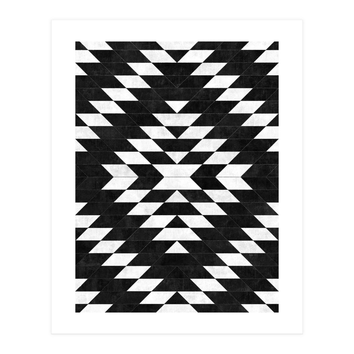 Urban Tribal Pattern No.14 - Aztec - Black Concrete (Print Only)