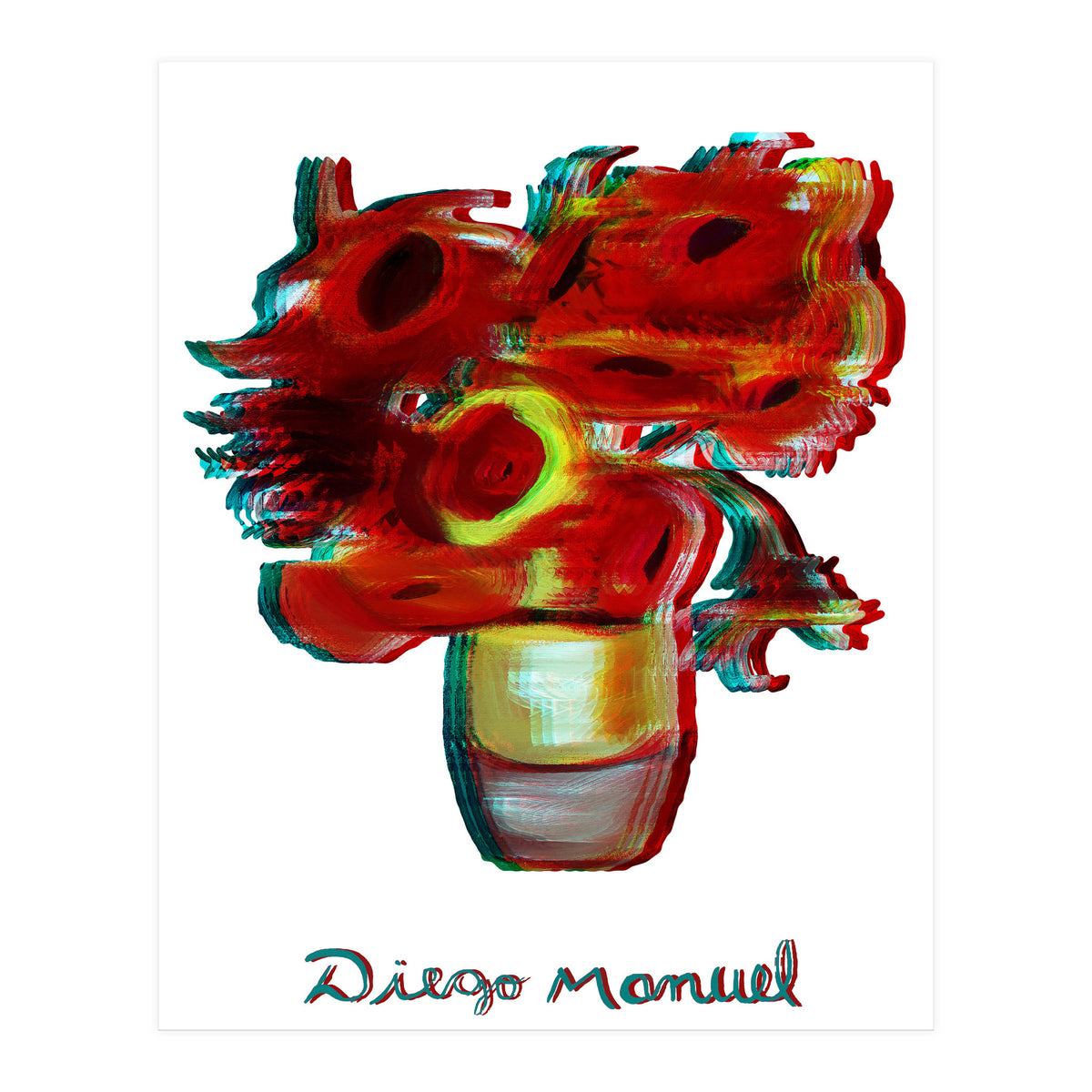 Florero Fondo Blanco (Print Only)