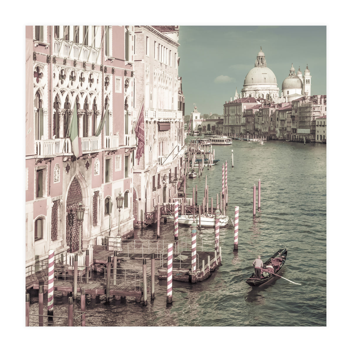 VENICE Canal Grande & Santa Maria della Salute | urban vintage style (Print Only)