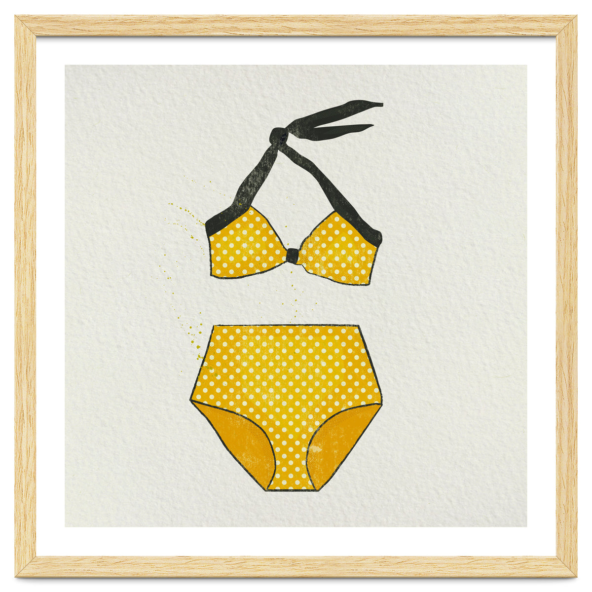 Yellow polka dot bikini