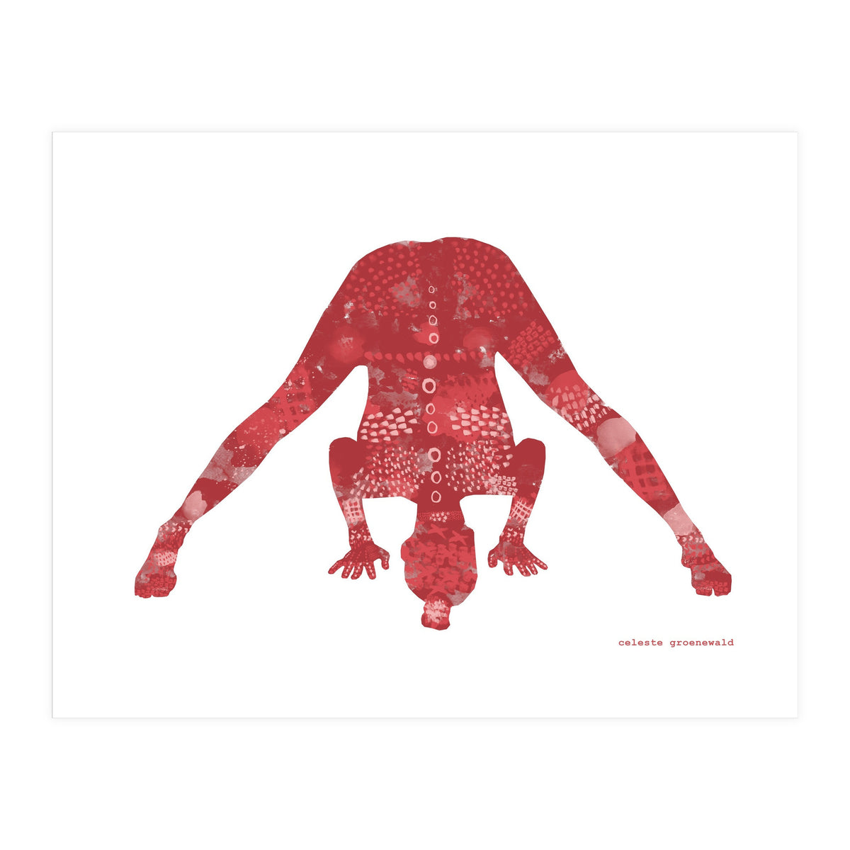 Prasarita Padottanasana in Red (Print Only)