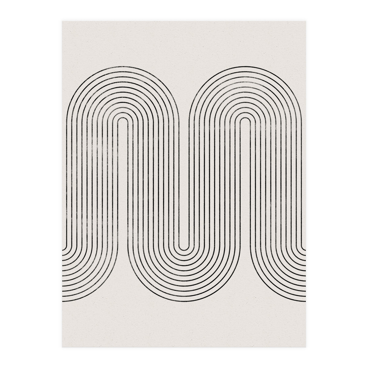 Mid-Century Modern No.28 - Woodblock Print (Print Only)