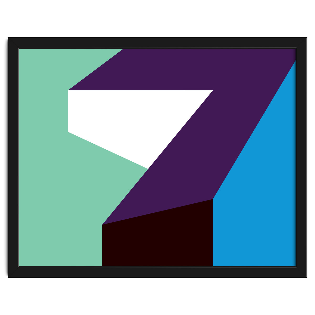 Geometric Shapes No. 60 - purple, mint & purple