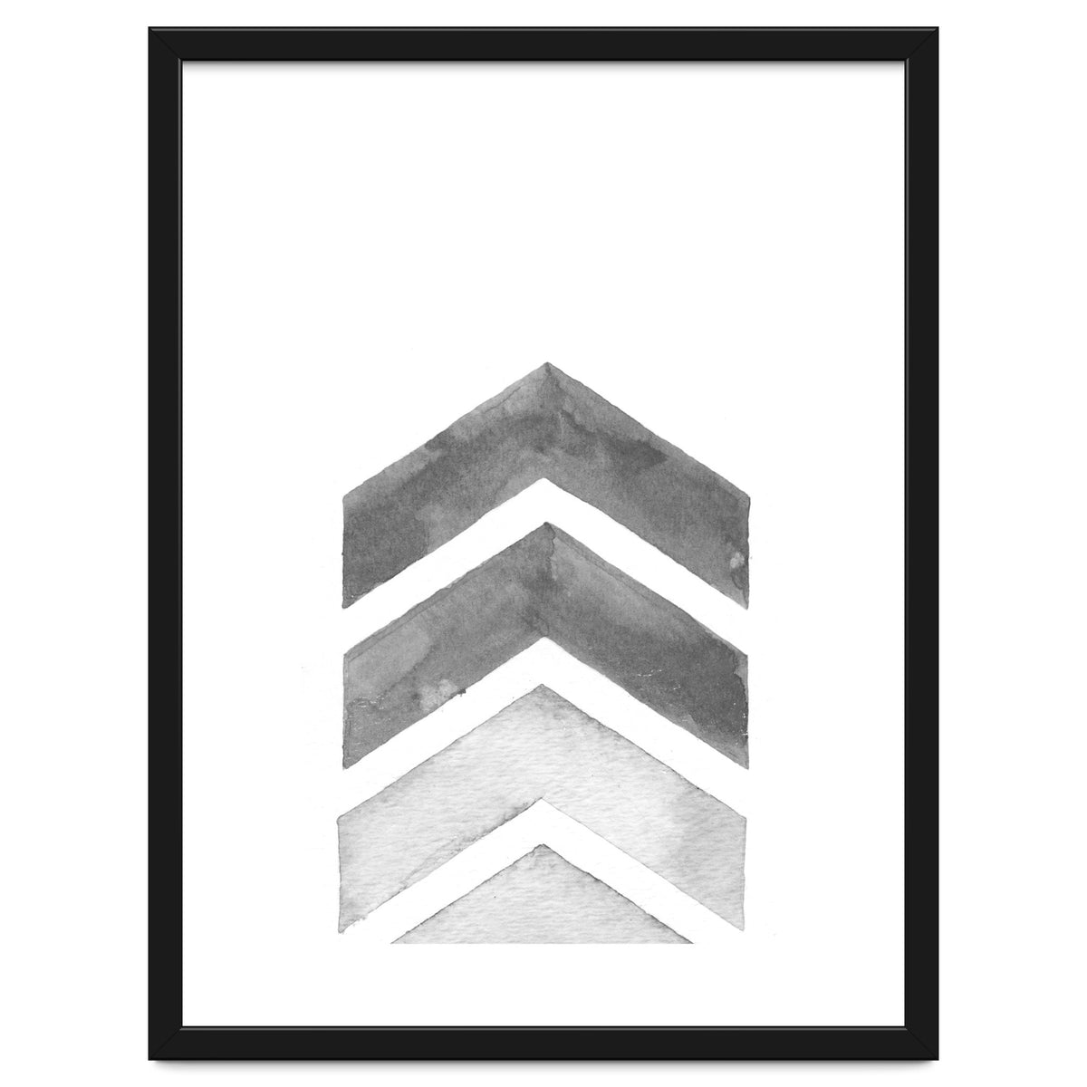 Grey Watercolor Chevron