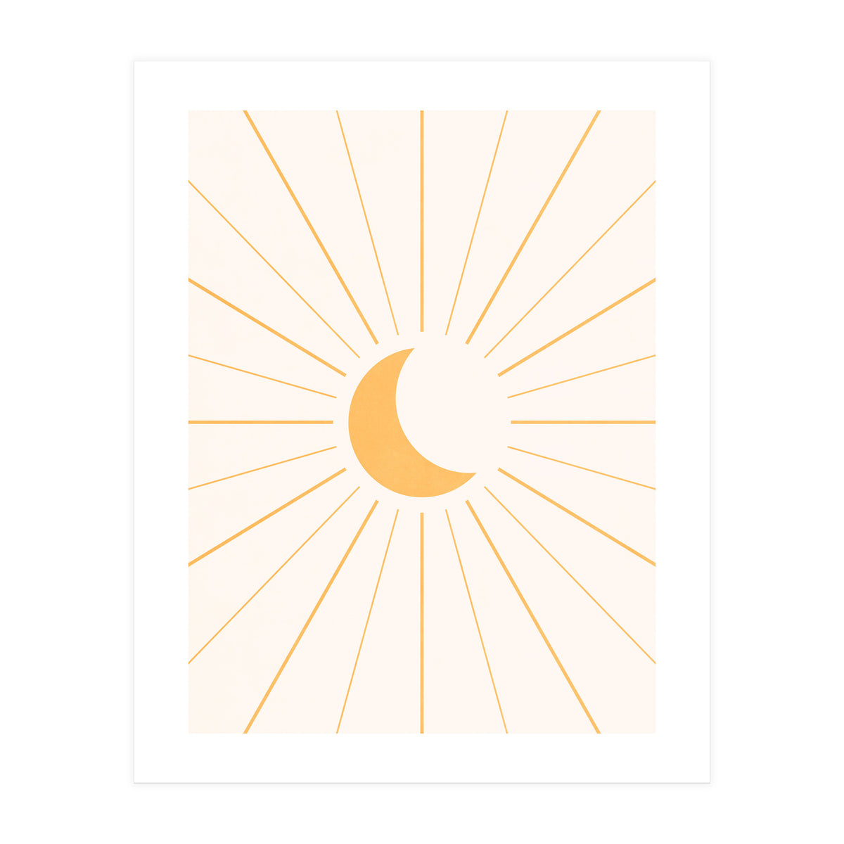 MOON IN LINES - GOLD (Print Only)