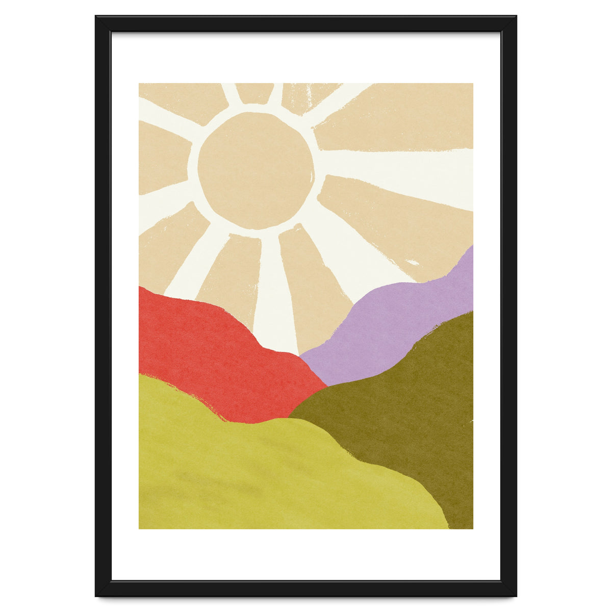 Sunshine & Hills \\ Retro Landscape