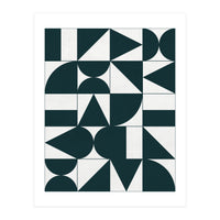 My Favorite Geometric Patterns No.17 - Green Tinted Navy Blue (Print Only)