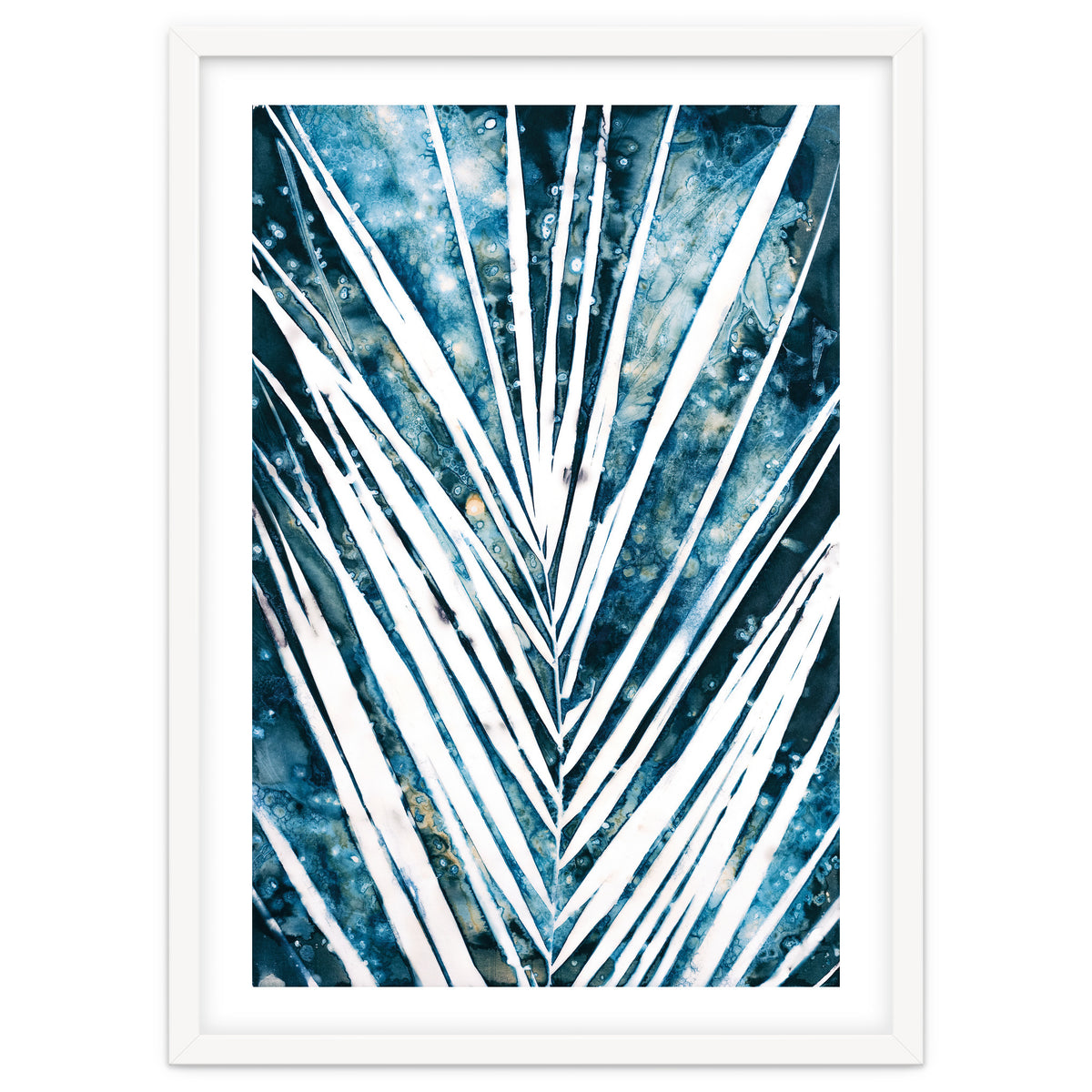 Indigo Blue Botanical Leaves No. 4