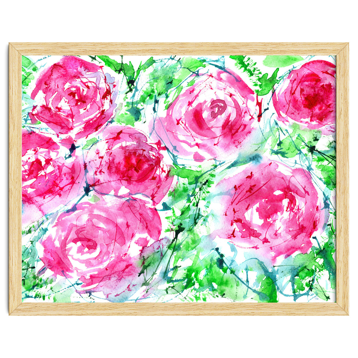 Blooming bouquet || watercolor roses