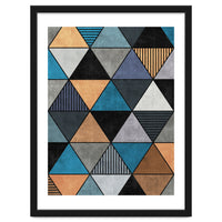 Colorful Concrete Triangles 2 - Blue, Grey, Brown