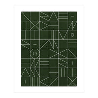 My Favorite Geometric Patterns No.6 - Deep Green (Print Only)