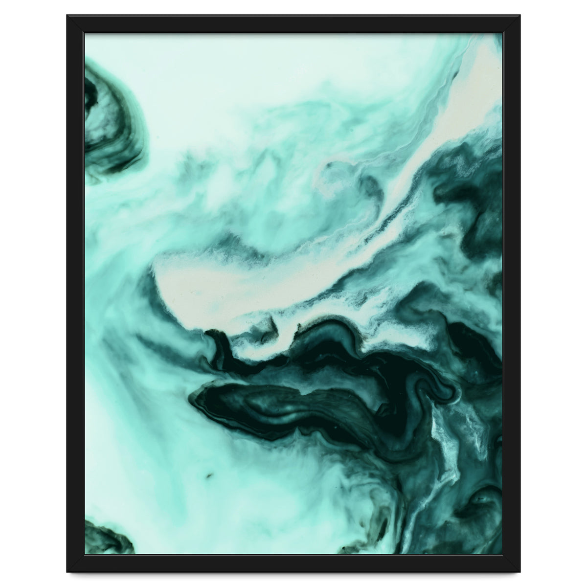 Abstract marbling mint