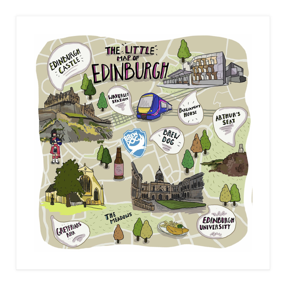 The Little Map of Edinburgh (Print Only)