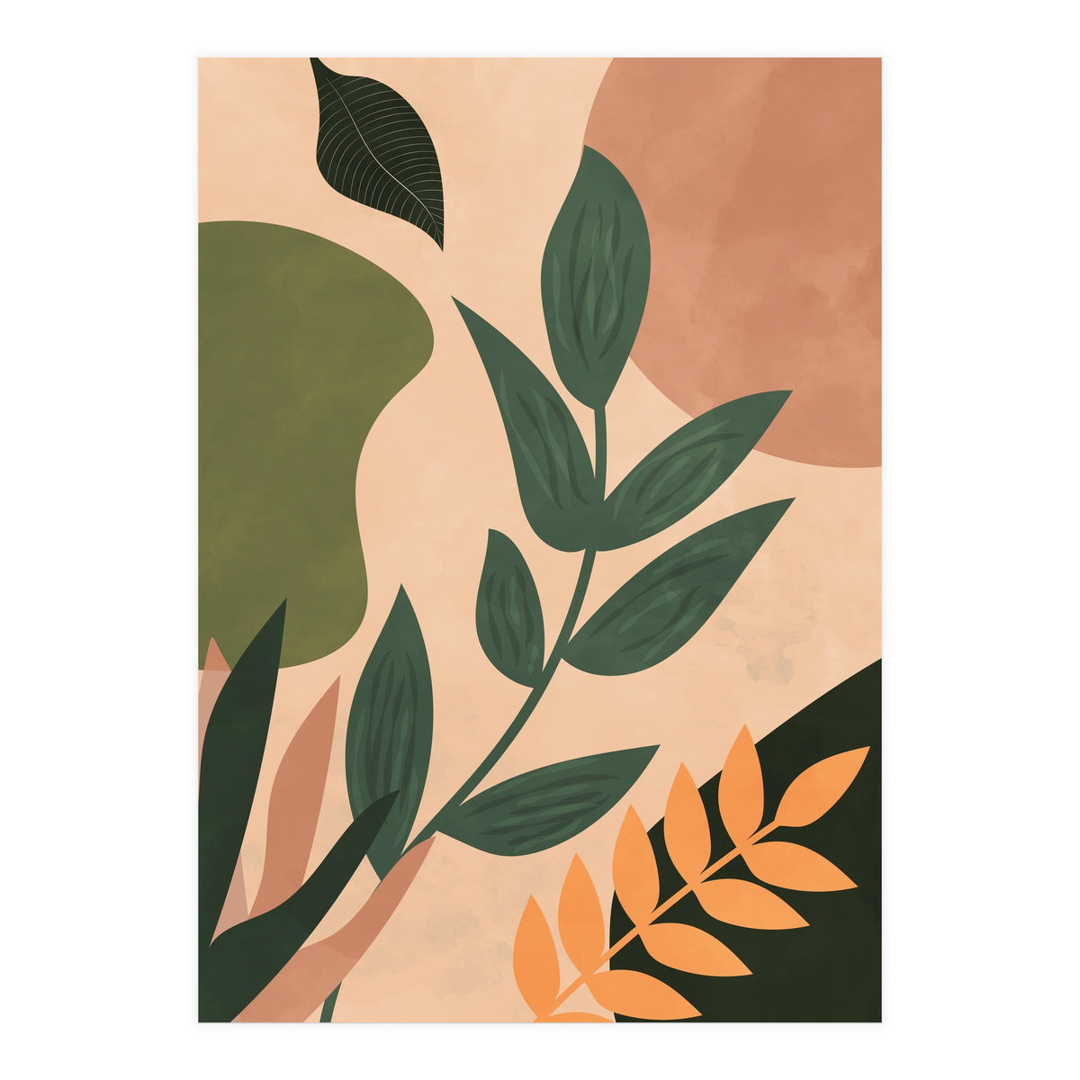 Abstract Shapes Boho Botanical (Print Only)