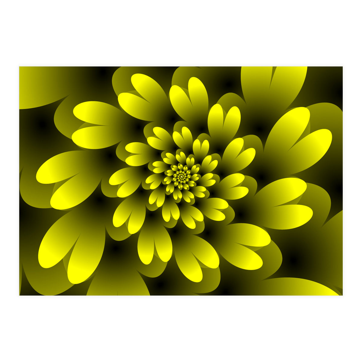 Yellow Floral Satin Wallpaper (Print Only)