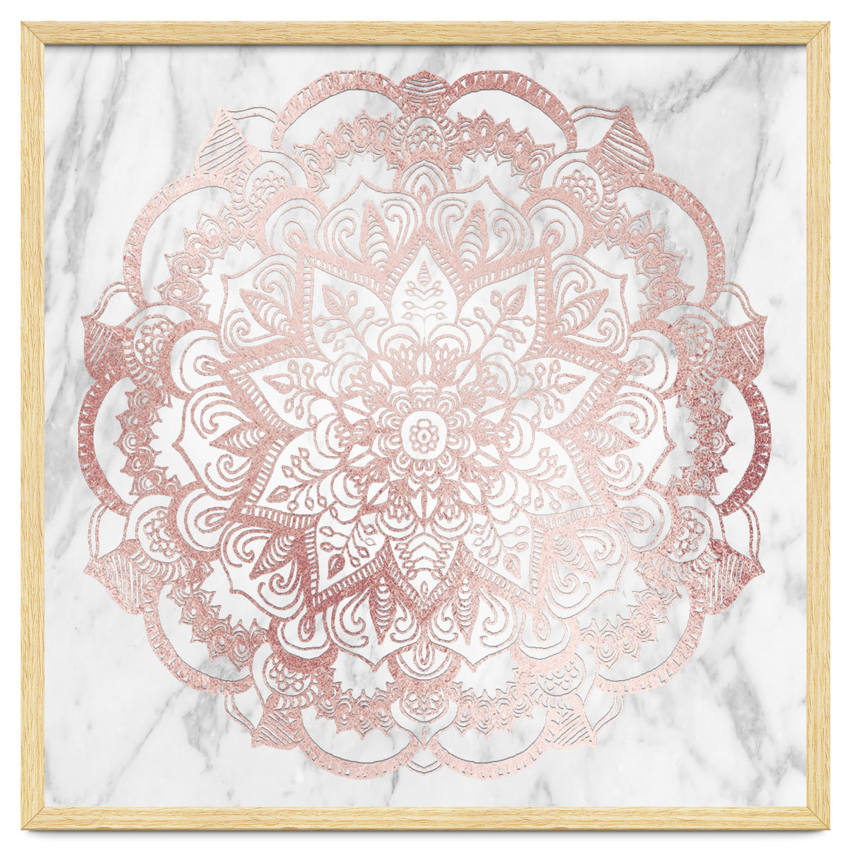 Rose Gold Mandala Star