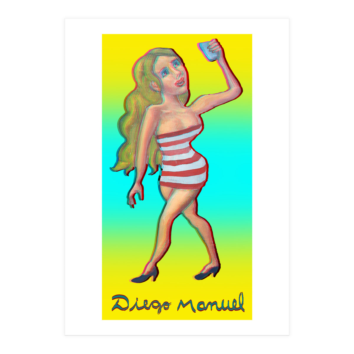 Chica Selfie 3d 2 (Print Only)