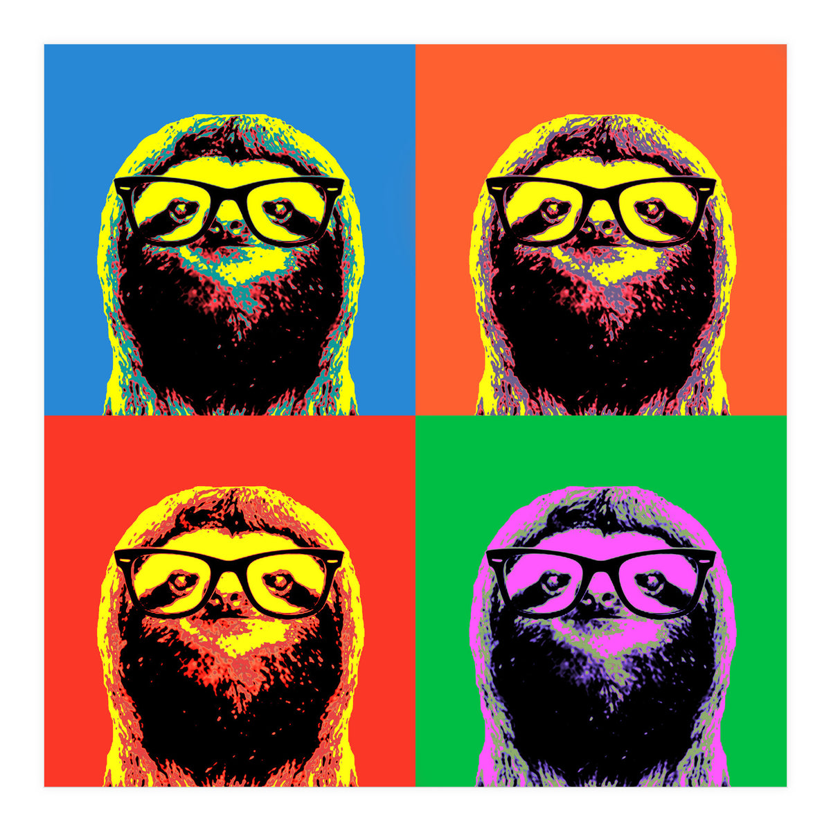 Four Colors Sloth (Print Only)