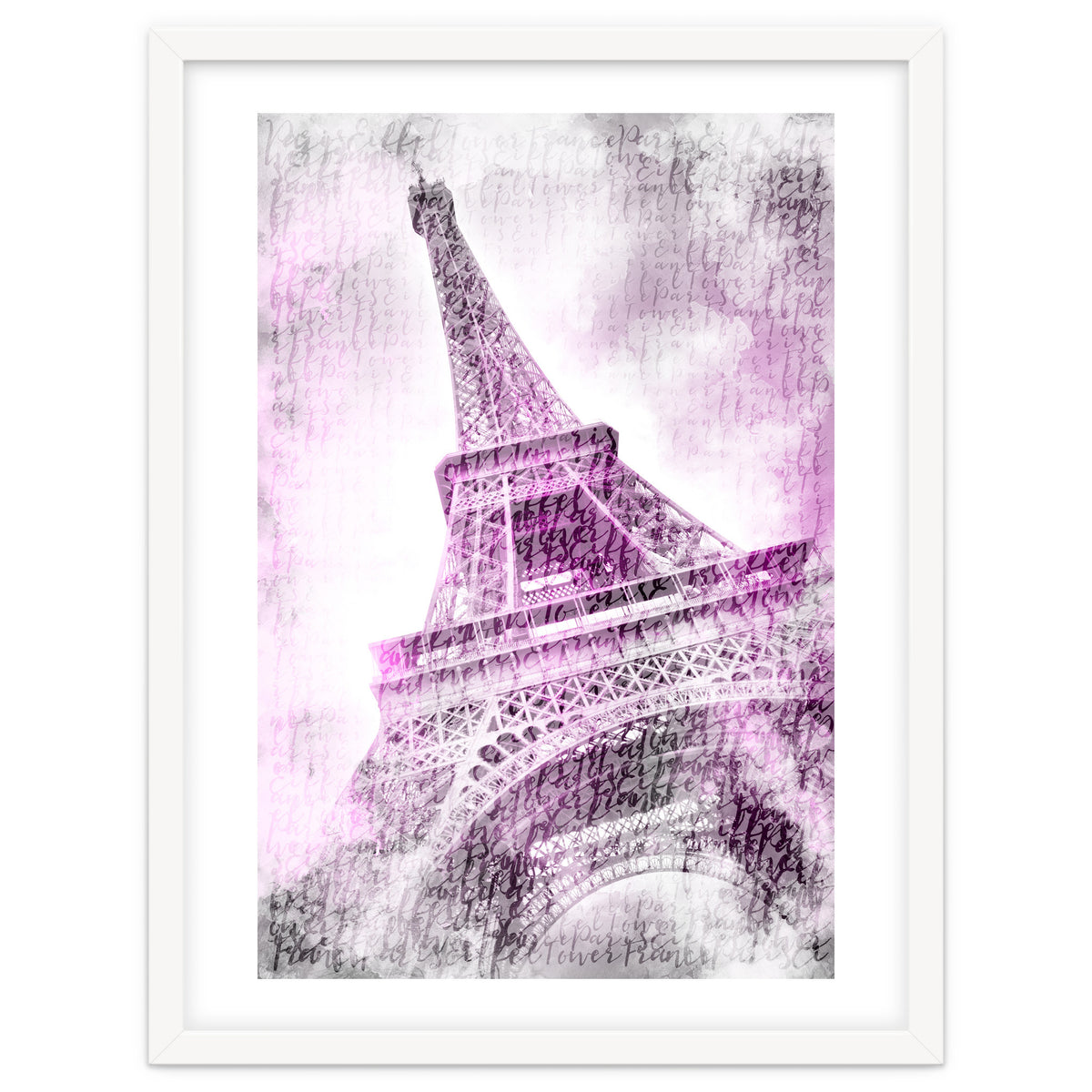 PARIS Watercolor Eiffel Tower | pink
