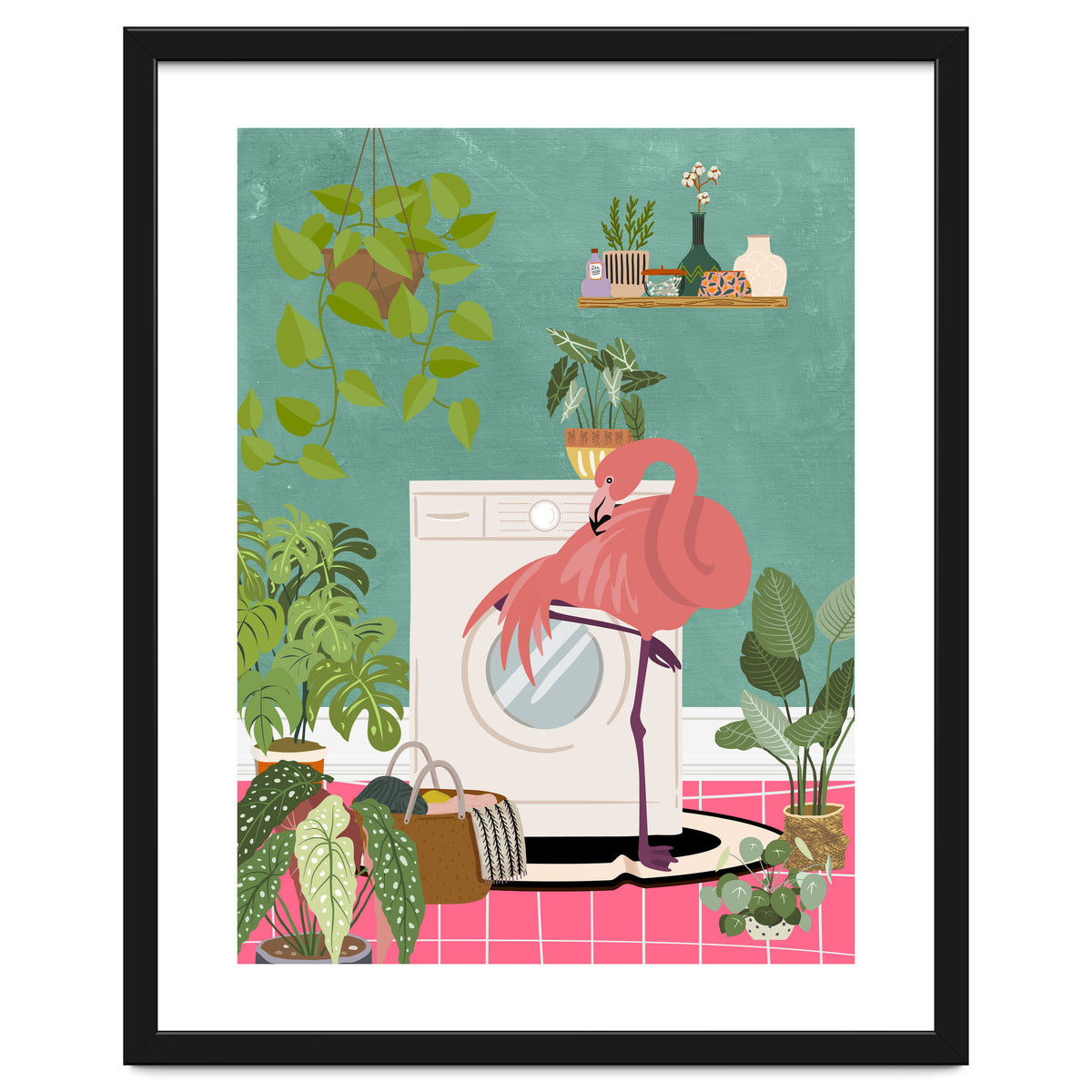 Flamingo in My Laundry Room