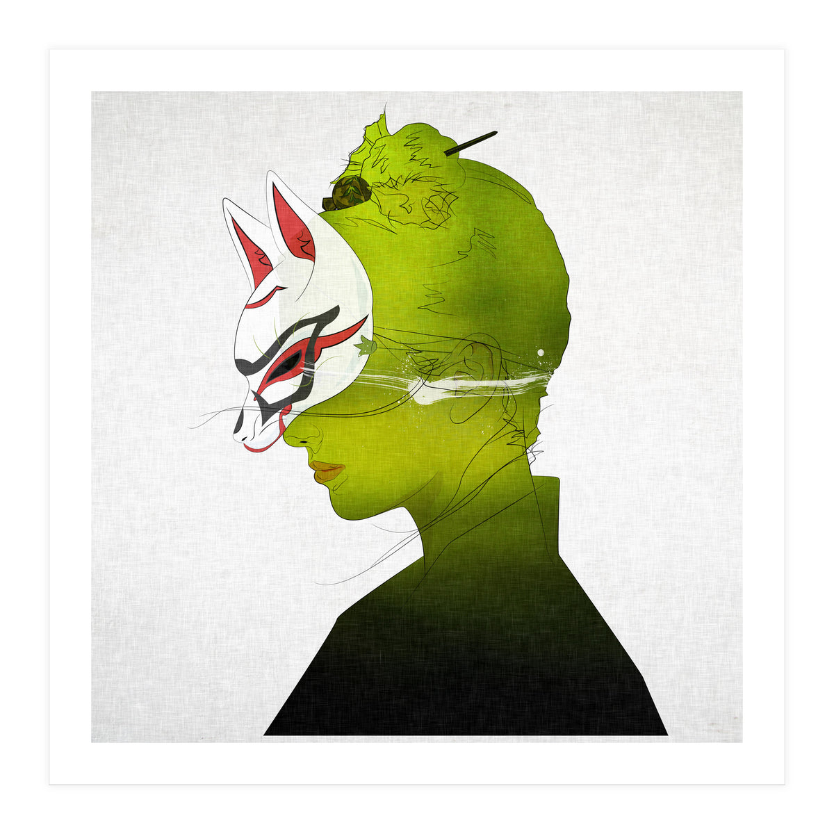 Fox Mask Side Face (Print Only)