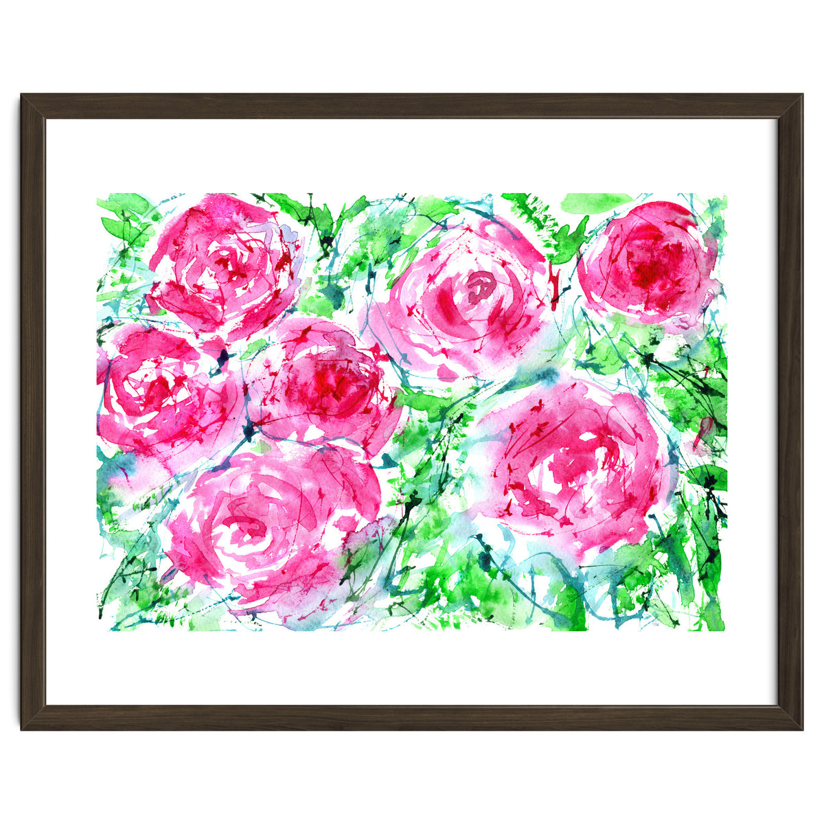 Blooming bouquet || watercolor roses