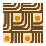 70s Curve Lines Brown Orange  (Print Only) thumbnail
