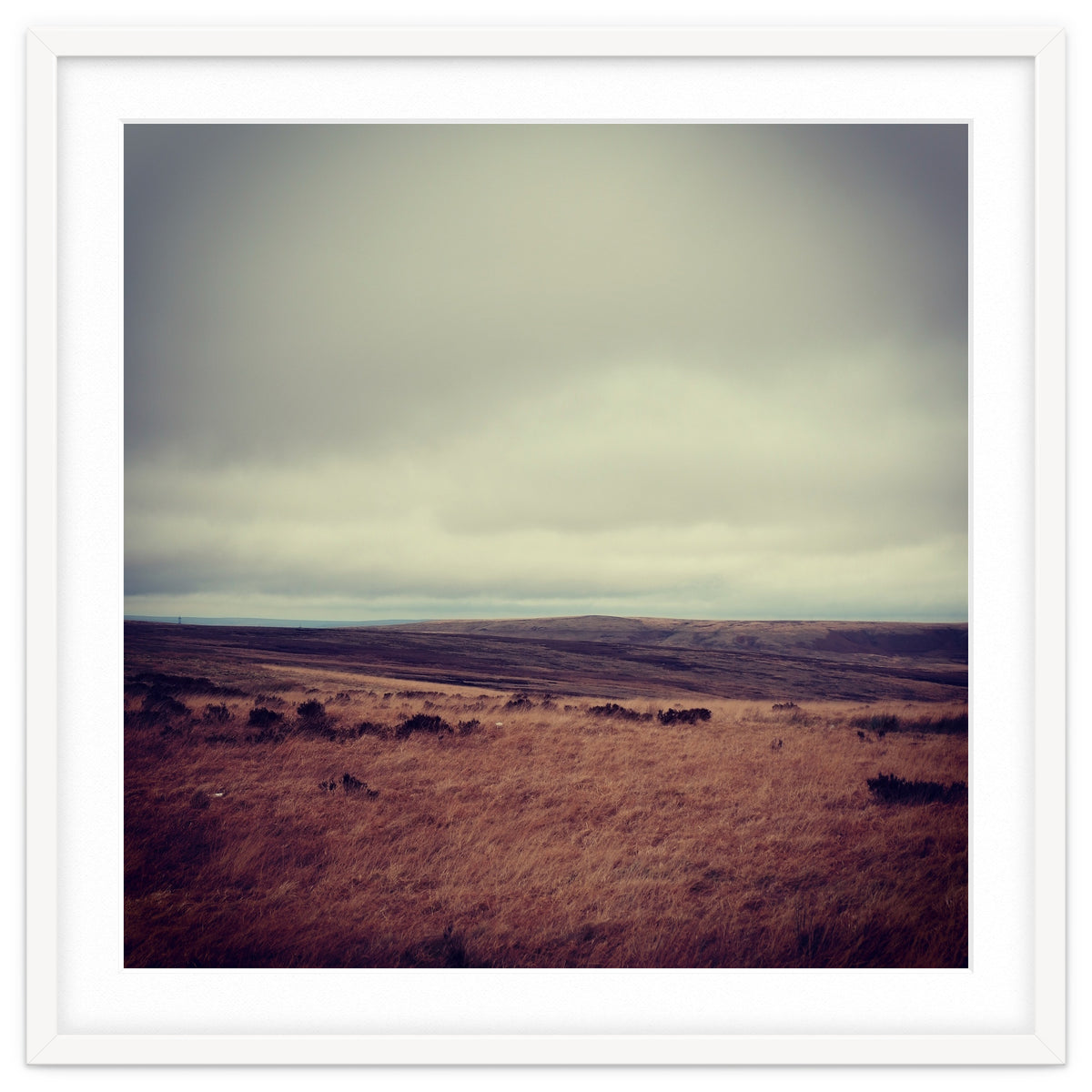 Bleak winter landscape of Saddleworth Moor