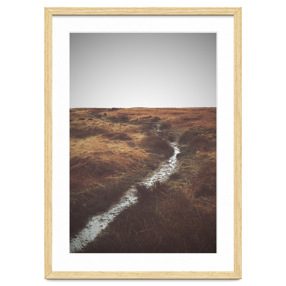 Bleak winter landscape of Saddleworth Moor