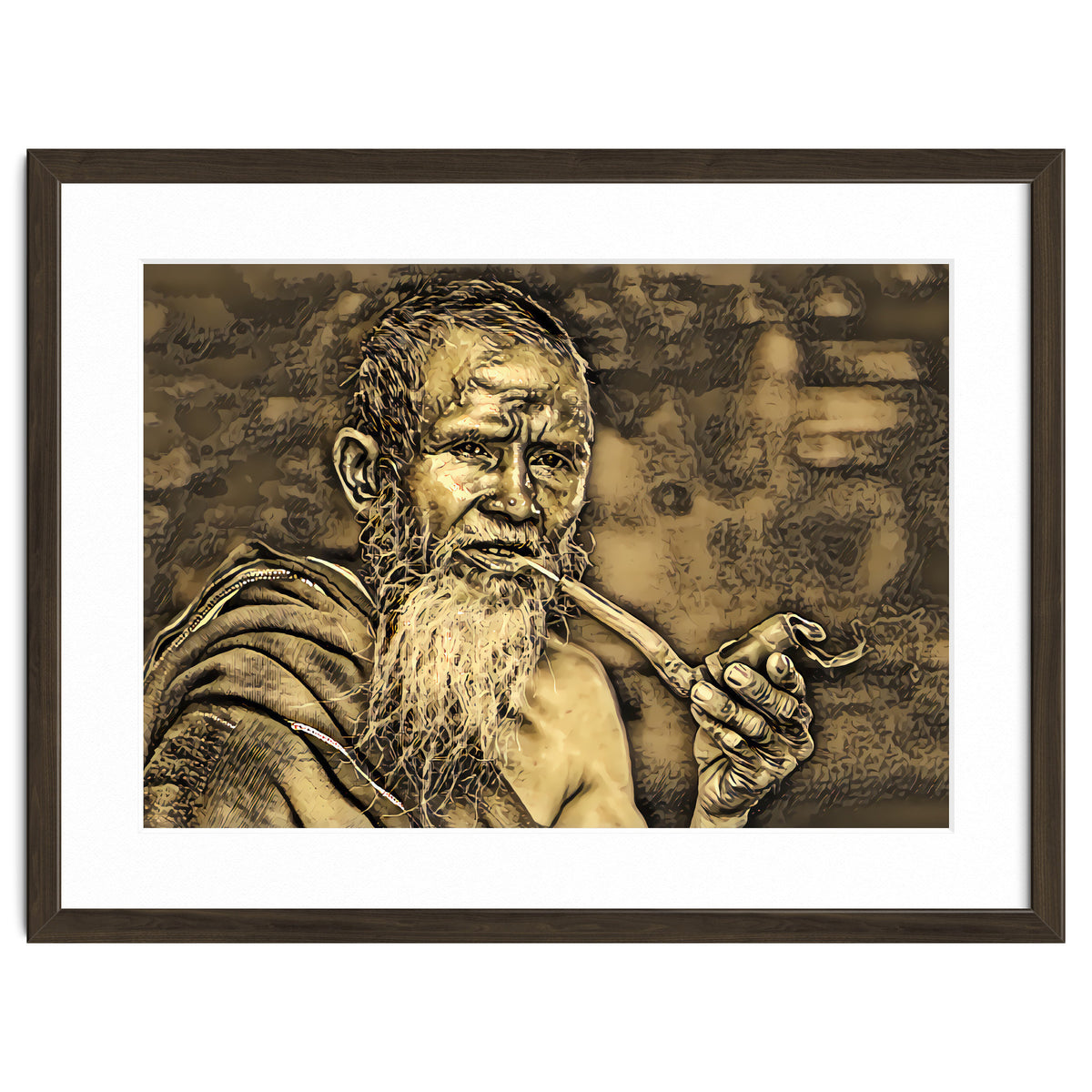 Old Man with Pipe