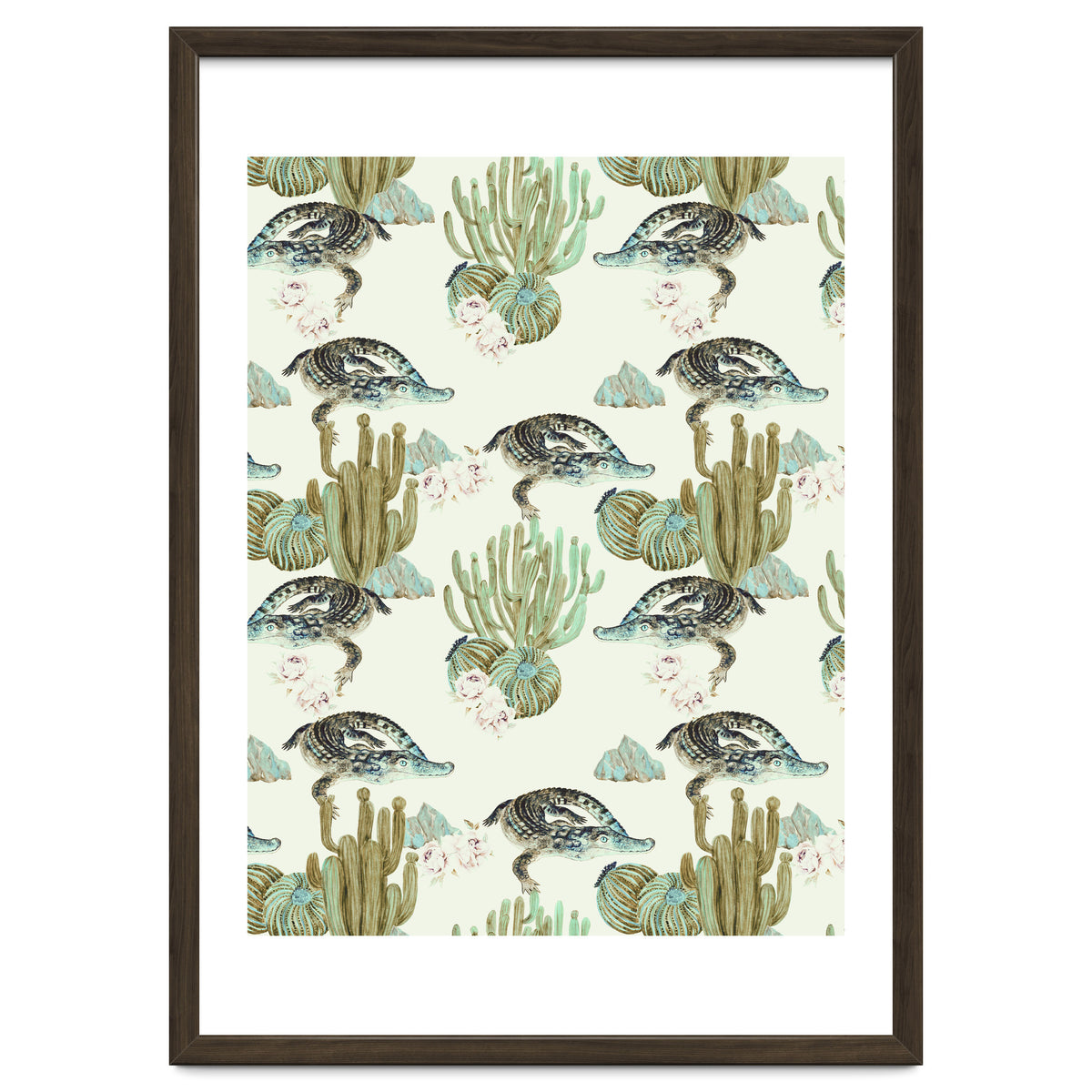 Crocodile pattern on the cactus