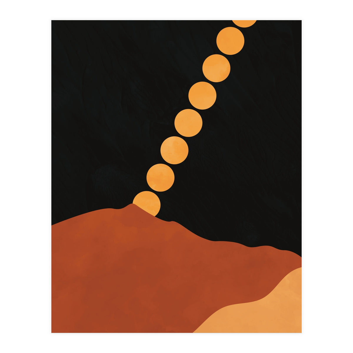 Mountain Hills Moon Earth Tones (Print Only)