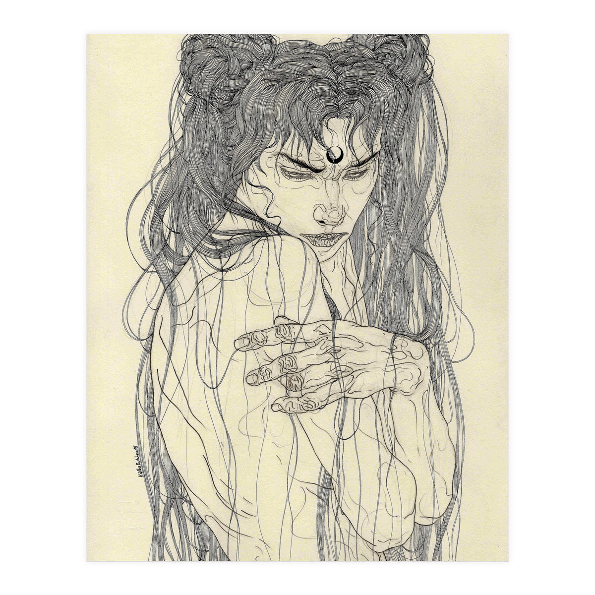 There is a dark moon rising inside of me (Print Only)