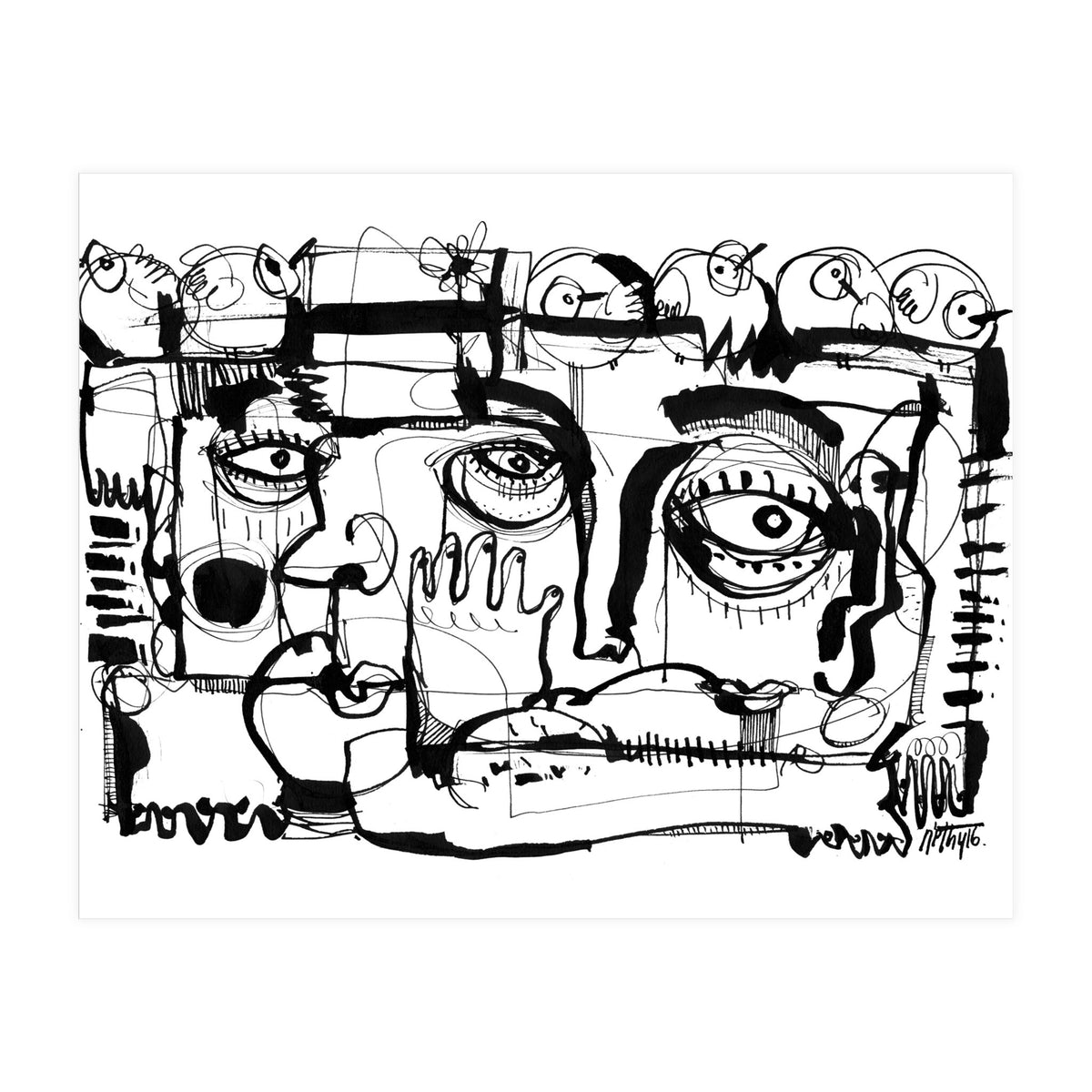 Birds on a Wire - b&w (Print Only)