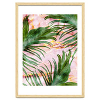 Palm leaf on marble 01